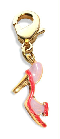 High Heel Sandal Charm Dangle in Gold