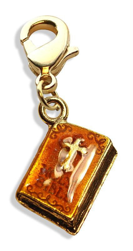 Holy Bible Charm Dangle in Gold