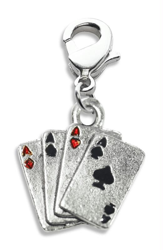 Aces Charm Dangle in Silver