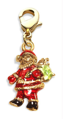 Santa Claus Charm Dangle in Gold