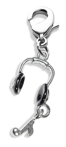 Headphones Charm Dangle in Silver