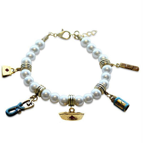 Nurse Charm Bracelet in Gold