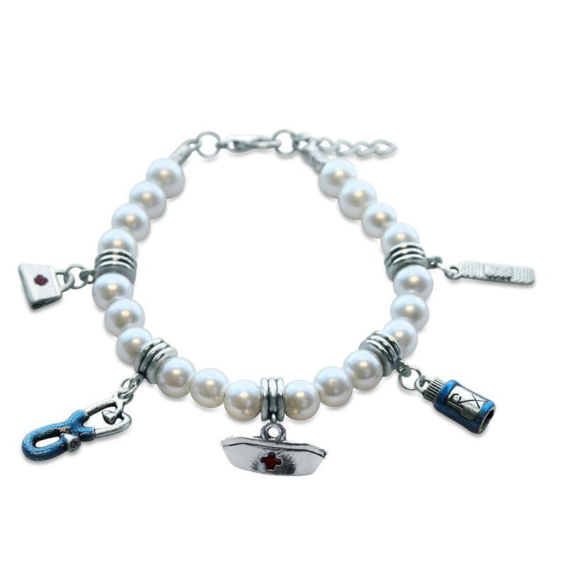 Nurse Charm Bracelet in Silver