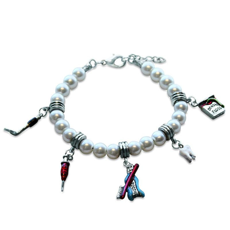 Dental Assistant Charm Bracelet in Silver