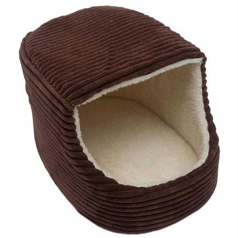 Iconic Pet - Luxury Snugglez Igloo Pet Bed - Cocoa - Small