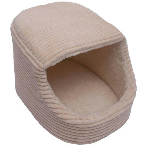 Iconic Pet - Luxury Snugglez Igloo Pet Bed - Cream - Medium