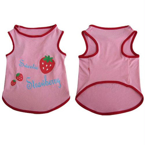 Iconic Pet - Pretty Pet Pink Strawberry Top - Large