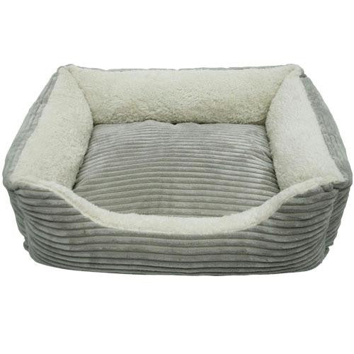 Iconic Pet - Luxury Lounge Pet Bed - Light Gray - Large