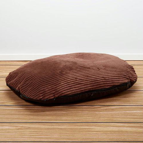 Iconic Pet - Luxury Corduroy Pet Bed-Pillow - Cocoa - Medium