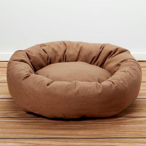 Iconic Pet - Luxury Nestlez Round Pet Bed - Light Brown - Small