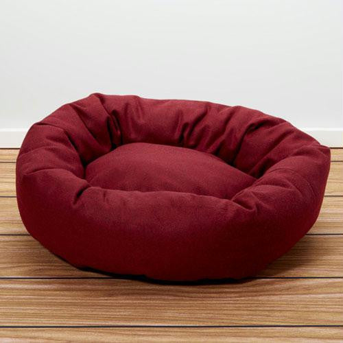 Iconic Pet - Luxury Nestlez Round Pet Bed - Purple - Small