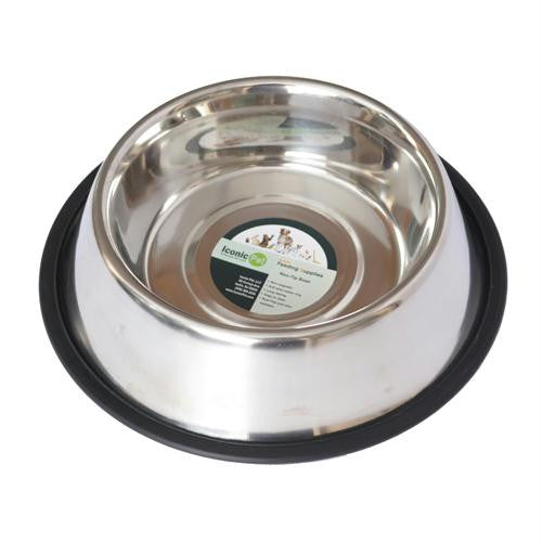 Iconic Pet - Stainless Steel Non-Skid Pet Bowl for Dog or Cat - 16oz - 2 cup