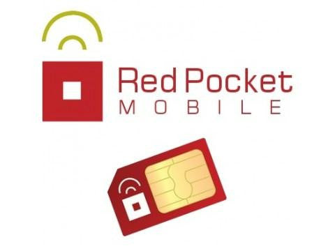 Unlocked Red Pocket GSM SIM Card for GPS Vehicle Tracker + SMS Alarm