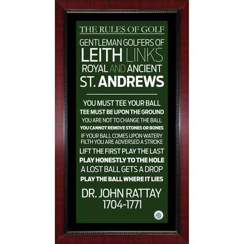 13 Rules of Golf Subway Sign 16x32 Photo (Framed)