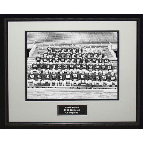 1946 Notre Dame National Championship Team Portrait Framed 16x20 Photo