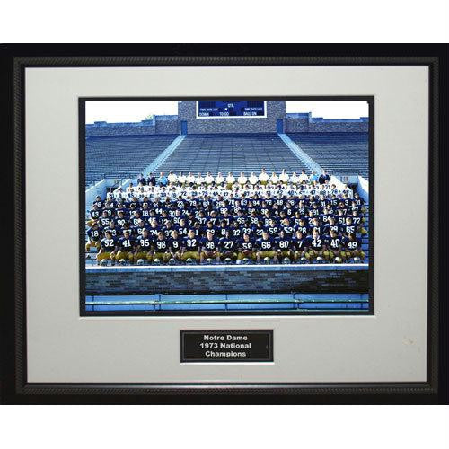 1973 Notre Dame National Championship Team Portrait Framed 16x20 Photo