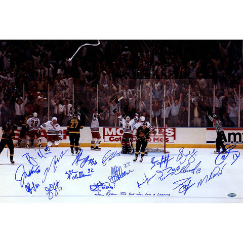 1994 New York Rangers Team Signed Victory On Ice 16x24 Photo (19 Sigs)