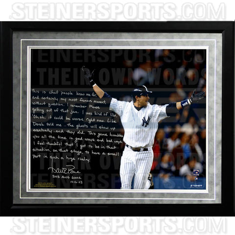 Aaron Boone Facsimile 2003 ALCS Game 7 Walk-Off Framed Metallic 16x20 Story Photo