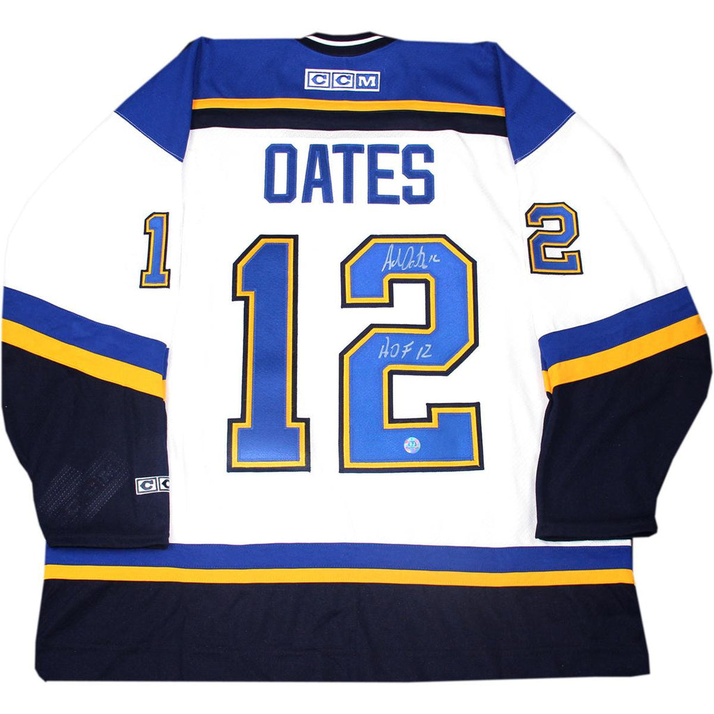 Adam Oates St. Louis Blues Signed Retro CCM Hockey Jersey w HOF 12 Insc (AJ Sports)