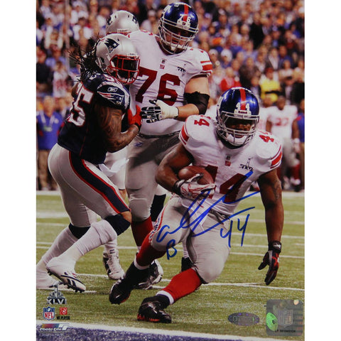 Ahmad Bradshaw Super Bowl XLVI GWTD Fall into Endzone Signed 8x10 Photo