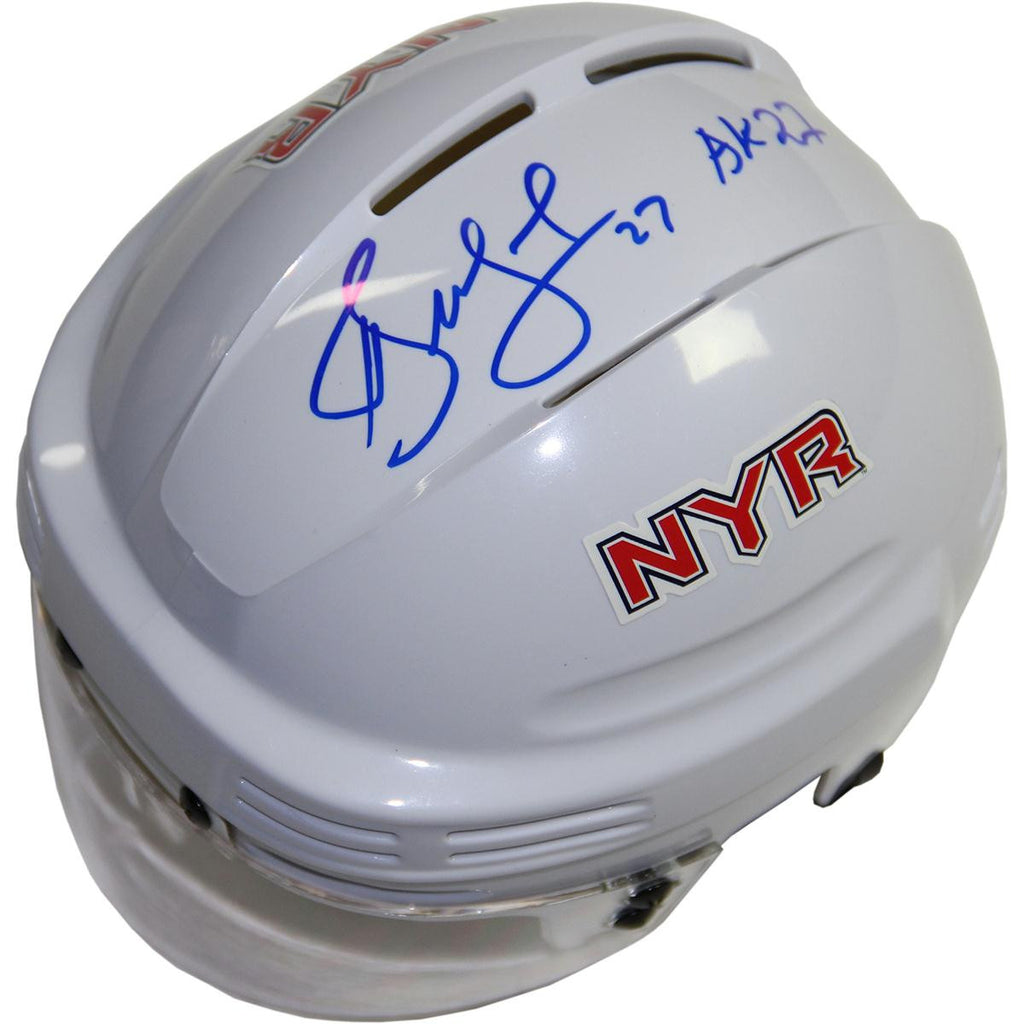 Alexei Kovalev Signed New York Rangers White Replica Mini Helmet w AK 27 Insc