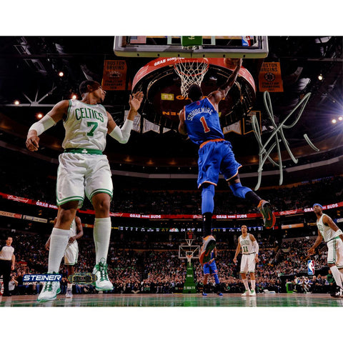 Amare Stoudemire Signed Reverse Dunk Against Boston 8x10 Photo