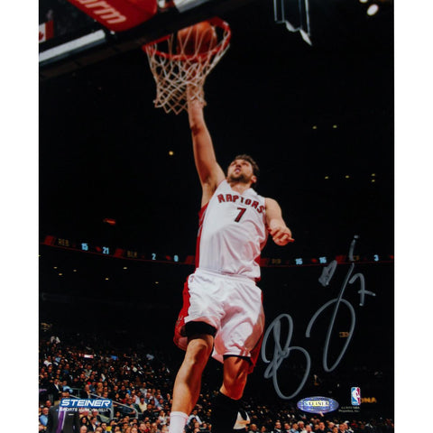 Andrea Bargnani Raptors Dunk Against Bobcats Signed 16x20 Photo (Getty 142388371)