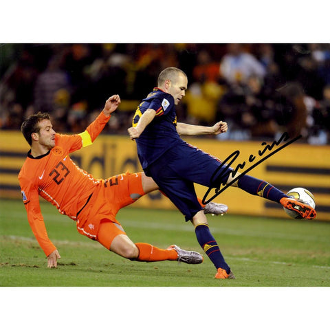 Andres Iniesta Signed The Goal That Won The World Cup 12x16 Photo (Icons Auth & Third Party Holo)