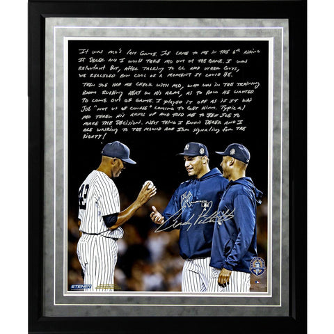 Andy Pettitte Facsimile Taking Out Mo Framed Metallic 16x20 Story Photo