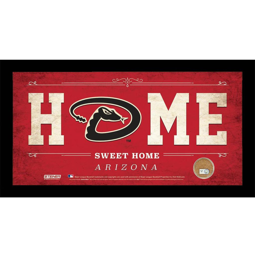 Arizona Diamondbacks 10x20 Home Sweet Home Sign with Game-Used Dirt from Chase Field