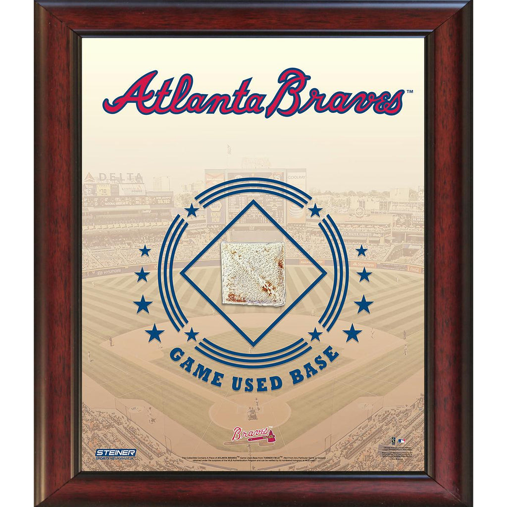 Atlanta Braves Game Used Base 11x14 Stadium Collage