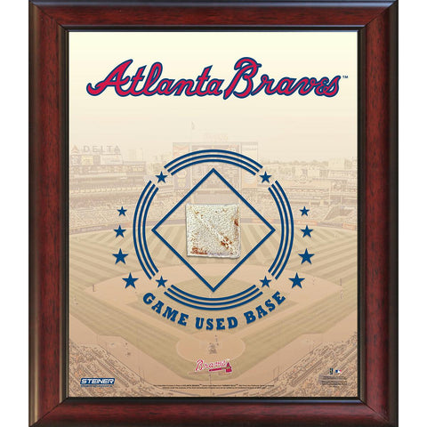 Atlanta Braves Game Used Base 11x14 Stadium Collage