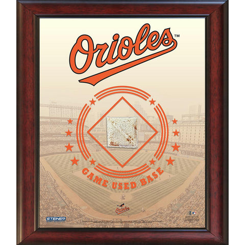 Baltimore Orioles Game Used Base 11x14 Stadium Collage