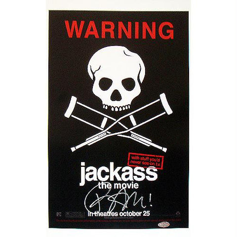 Bam Margera Signed Jackass Poster