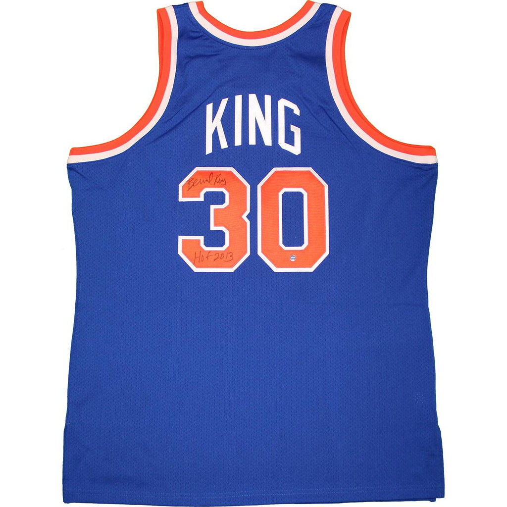 Bernard King New York Knicks Signed Blue Jersey w HOF 2013 Insc