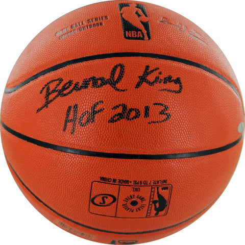 Bernard King Signed Basketball w HOF 2013 (Signed in black) (Orange)