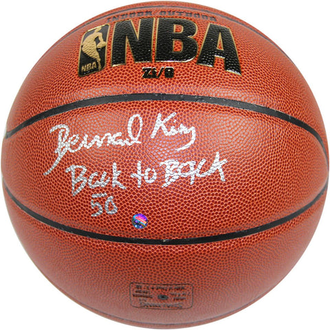 Bernard King Signed IO Basketball w Back to Back 50 Insc