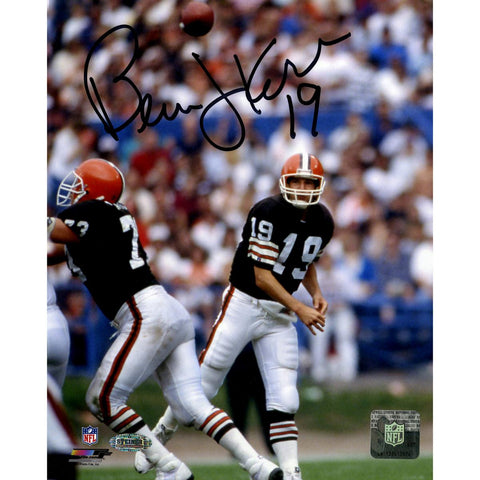 Bernie Kosar Signed Browns Drop Back to Pass 8x10 Photo