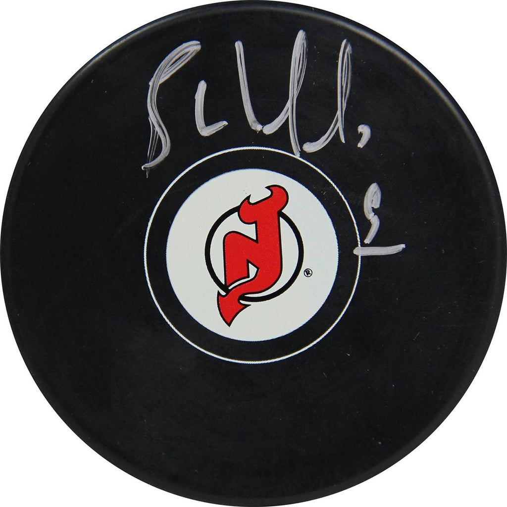 Bernie Nicholls Signed NJ Devils Puck