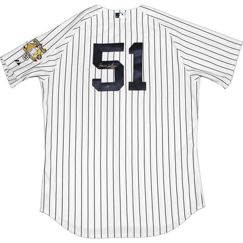 Bernie Williams Signed Majestic Authentic Jersey with Retirement Patch