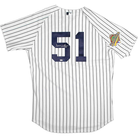 Bernie Williams Signed New York Yankees Authentic Pinstripe Jersey w 1996 Patch (MLB Auth)