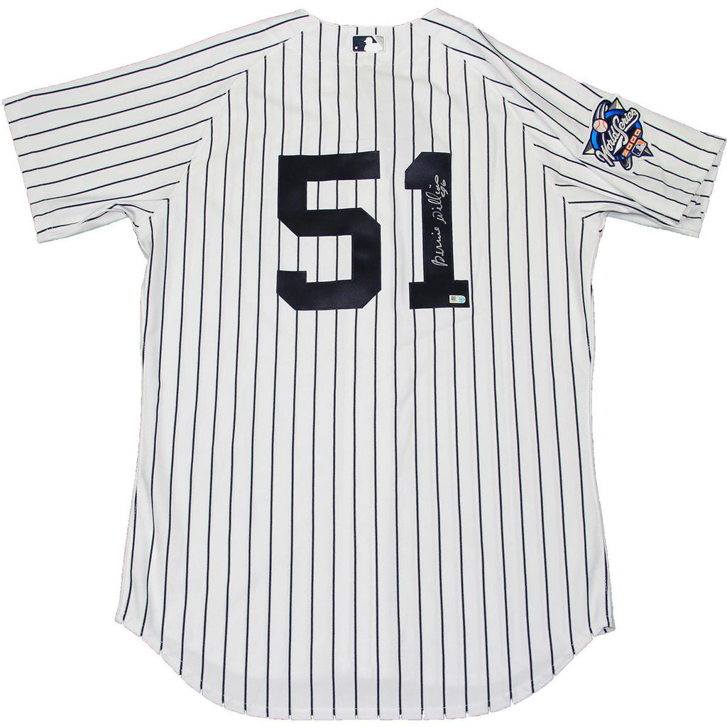 Bernie Williams Signed New York Yankees Authentic Pinstripe Jersey w 2000 Patch (MLB Auth)