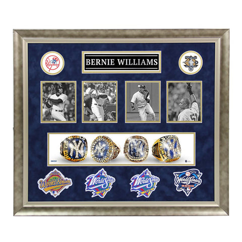 Bernie Williams World Series Rings and Patches 24x30 Collage