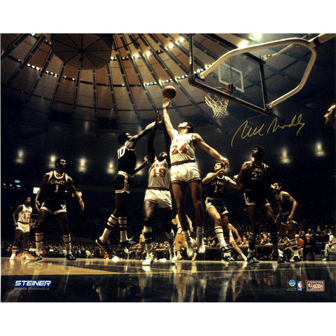 Bill Bradley Signed New York Knicks Rebound 16x20 Photo