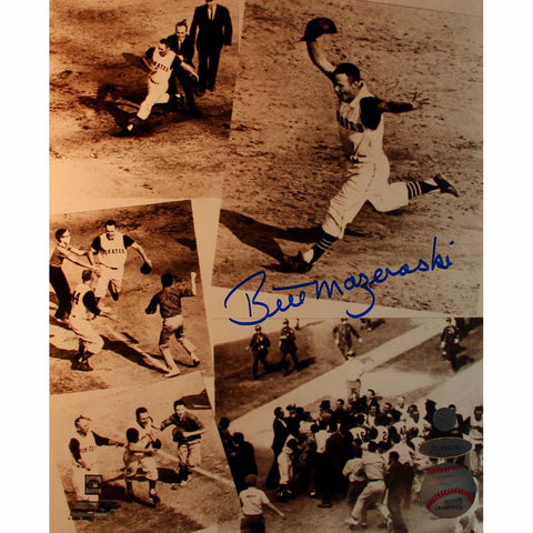 Bill Mazeroski Signed Collage Vertical 8x10 Photo (Tri Star Holo Only)