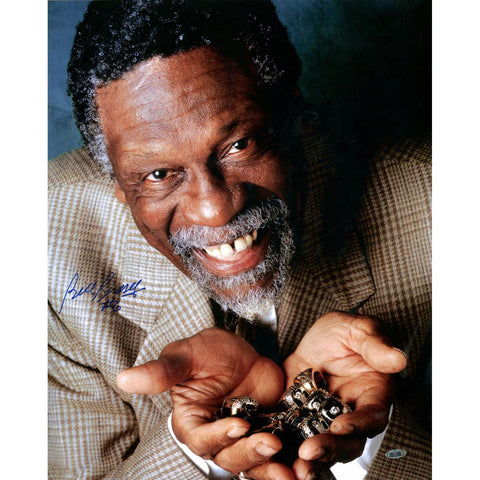 Bill Russell Rings in Hand Signed 16x20 Photo