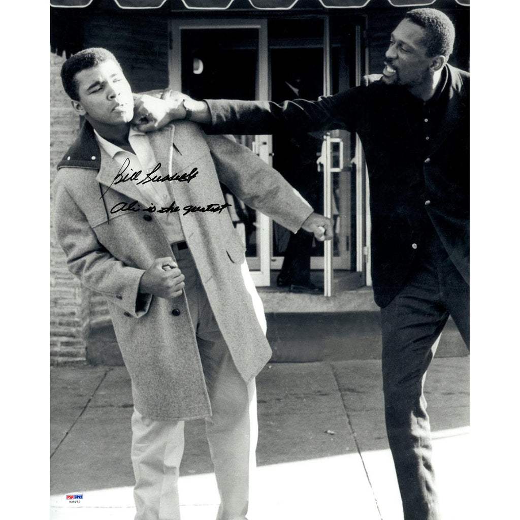 Bill Russell Signed with Muhammad Ali 16x20 Photo w Ali is the Greateast Insc (PSADNA)