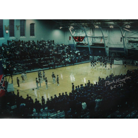 Bob Knight Signed 16x20 Gym Photo w 65-71 Insc.