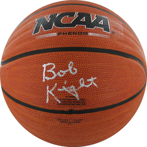 Bob Knight Signed NCAA Wave Basketball (Silver)