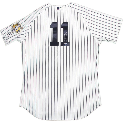 Brett Gardner Signed Majestic Authentic Jersey with Bernie Williams Retirement Patch (MLB Auth)